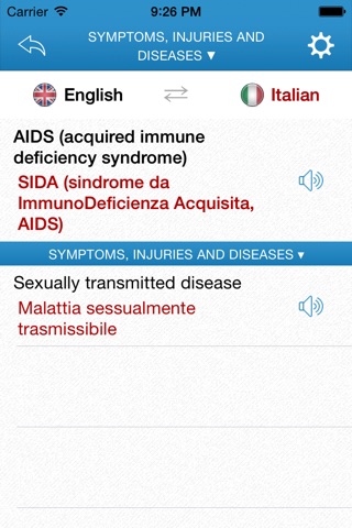 English-Italian Medical Dictionary for Travelers screenshot 4