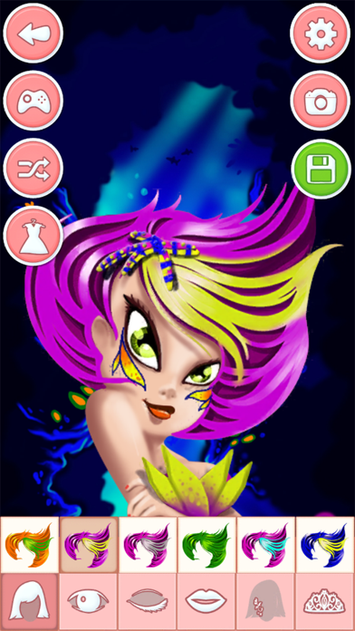 Screenshot #1 pour Sirène Salon - Jeu D'habillage Et Maquillage Spa Salon Enfants