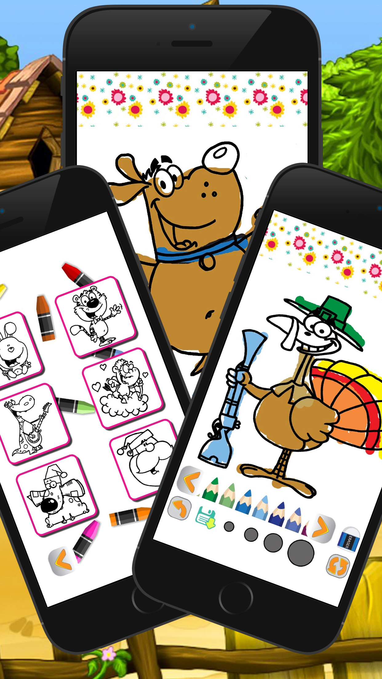 cartoon coloring page and book for kid