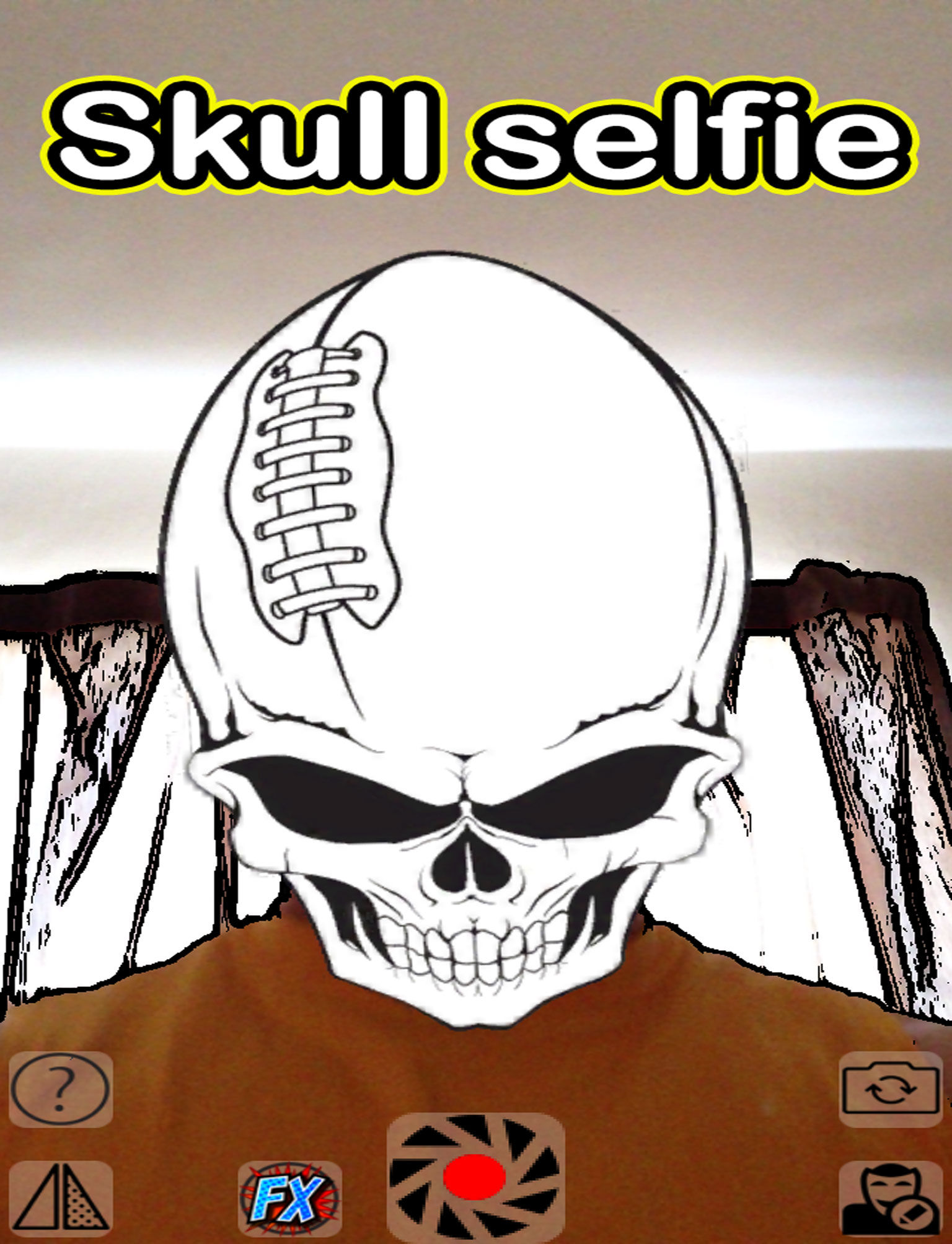 Skull Cam - A fun camera to swap faces with skulls, use realtime picture editor with cartoon style screenshot 6