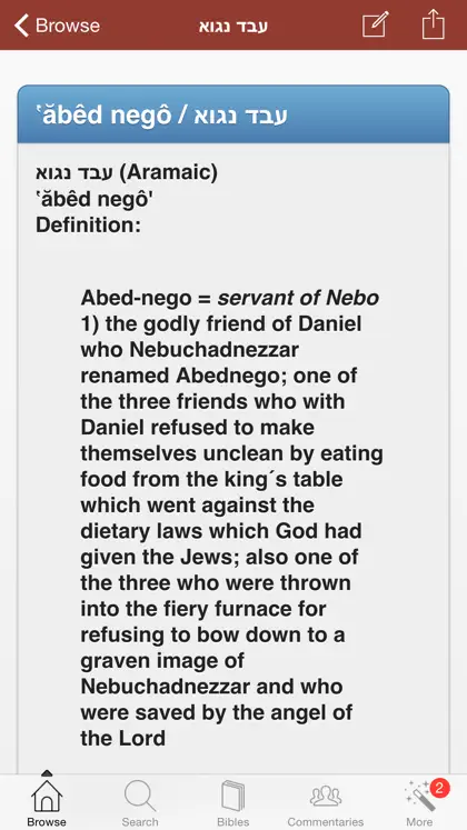 Screenshot 4 di 5 di Hebrew Bible Dictionary