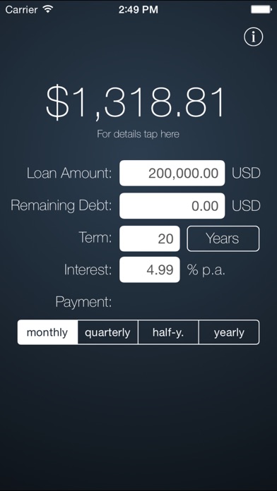 Screenshot #1 pour LoanRate (Free Version)