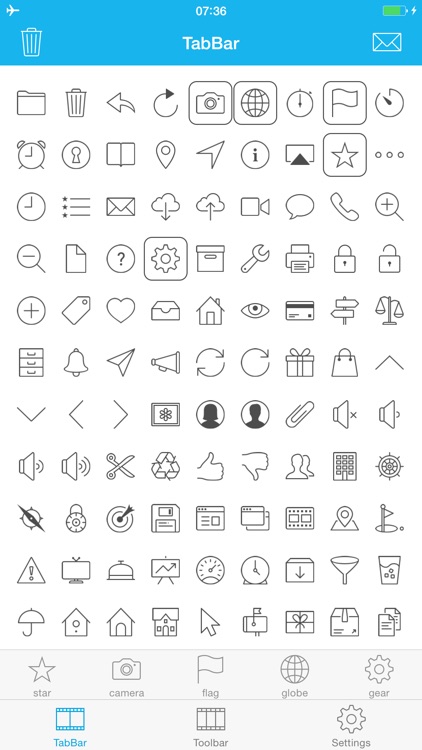 TabBar and Toolbar Icon Set