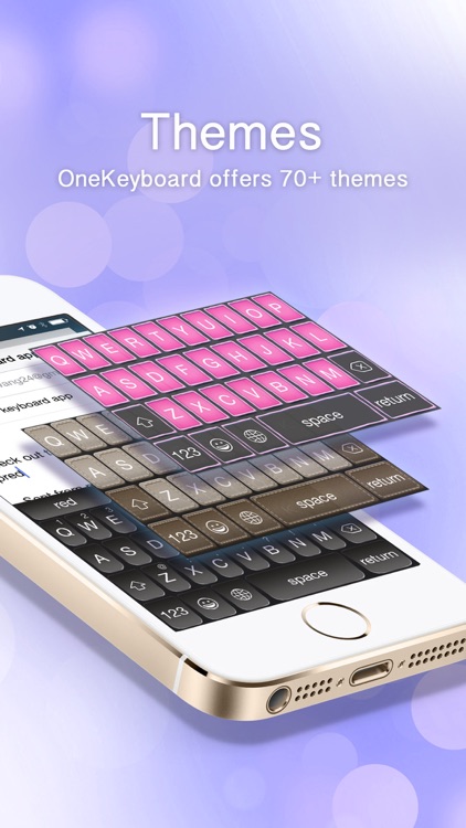 OneKeyboard Pro: colorful, predictive custom keyboard with autocorrect