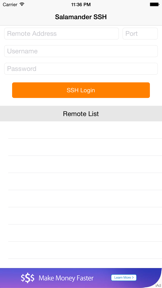Salamander SSH screenshot 1