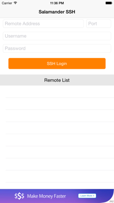 Salamander SSH screenshot 1