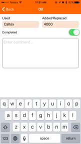 Motorbike Service - motorcycle maintenance log book screenshot