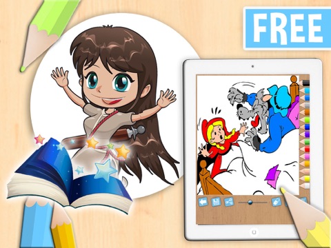 Screenshot #4 pour Pintar cuentos de hadas: juego educativo para colorear a Rapunzel o Cenicienta para niños