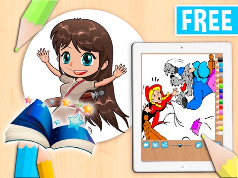 Screenshot #4 pour Pintar cuentos de hadas: juego educativo para colorear a Rapunzel o Cenicienta para niños