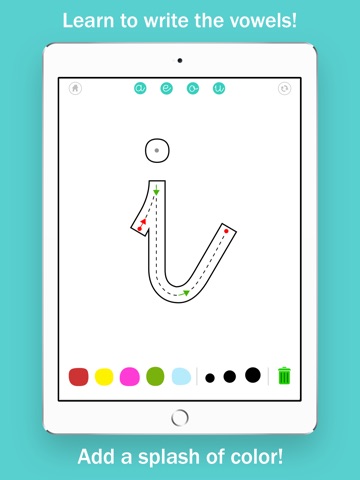 Learn to read and write the vowels - Preschool 2+ screenshot 4