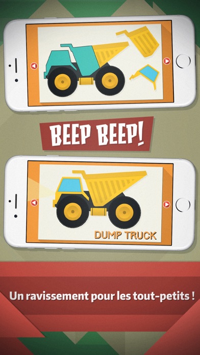 Screenshot #1 pour Voitures enfants, véhicules et camions jeu de puzzle pour les tout-petits et Bébés garçons à regarder, écouter et apprendre