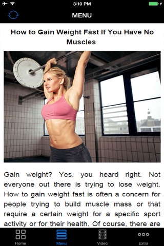 A+ How To Gain Weight & Muscle Fast - Best Effective Guide & Tips For Workout, Bulk Up, Exercises  and  Diet Plan screenshot 2