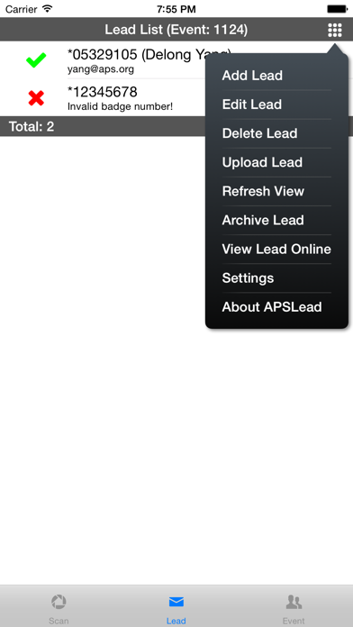 App screenshot
