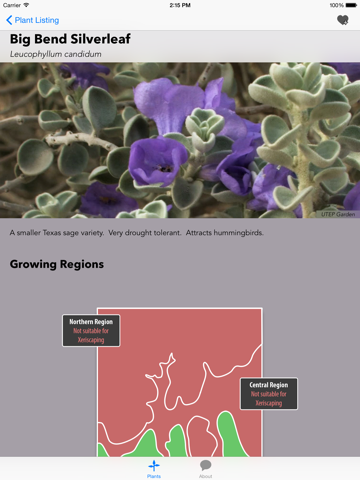 Southwest Plant Selector iPad screenshot