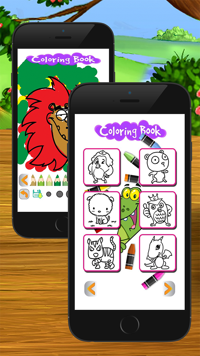 cartoon coloring page art game for kid