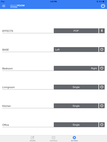 Multiroom System iPad screenshot