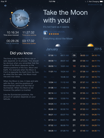 Screenshot #5 pour Raise and Set Times - Moonrise, moonset, sunrise, sunset times and compass