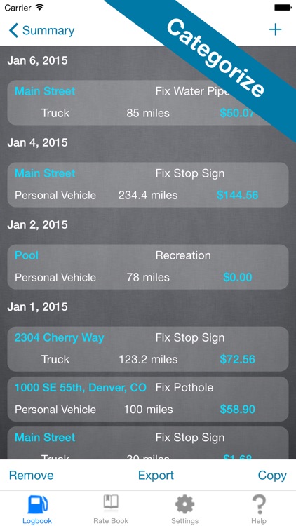 Mileage Expense Log 7 - Miles Tracker for Business, Tax, and Charity Deductions