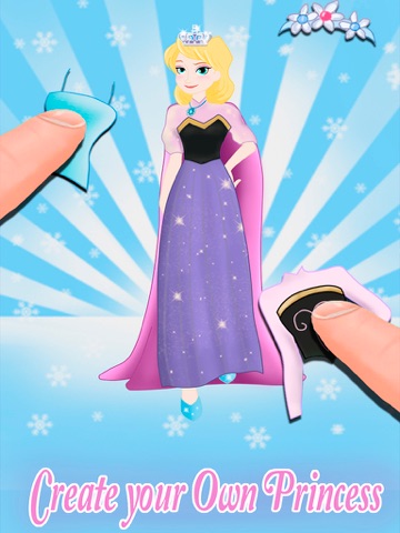 Princess Frozen Dress up and makeover beauty salon for girls iPad screenshot 4 - Games app