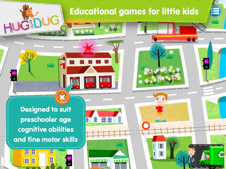 Little Town Explorer -  HugDug educational activity game for little kids. screenshot-4