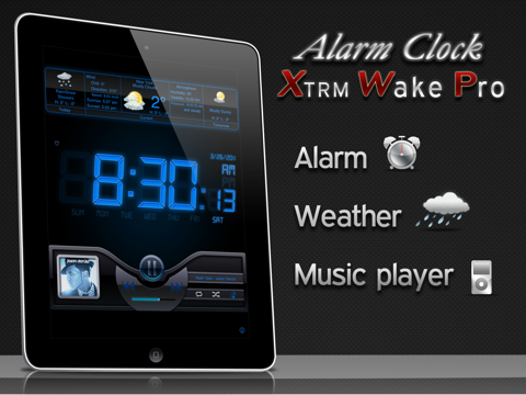Screenshot #4 pour Alarm Clock Xtrm Wake Pro - Weather + Music Player
