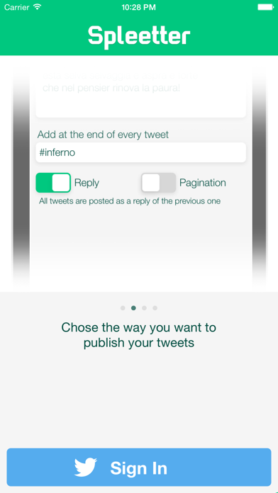 Screenshot #2 pour Spleetter - Long Text Tweet Splitter