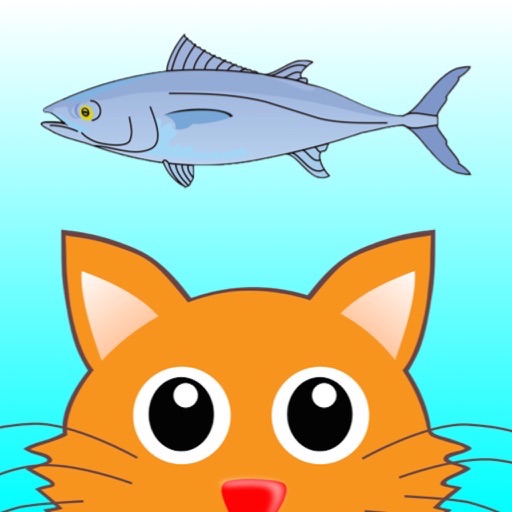 Distinguish Food And Rubbish: Feed Cute Cat With Fish Free Icon