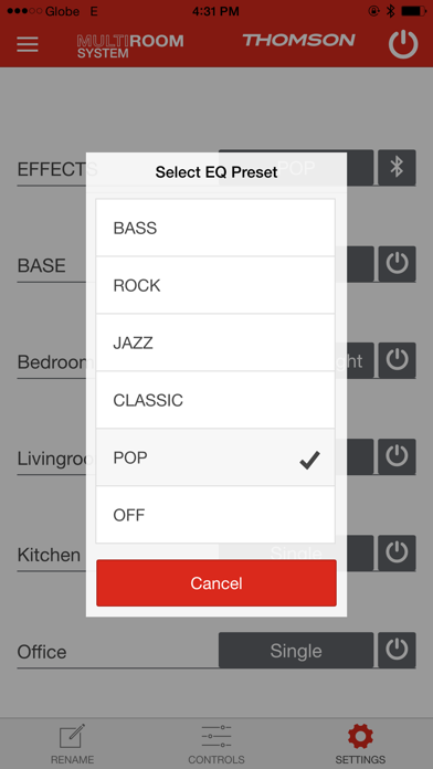 Thomson Multiroom System iPhone screenshot 3 - Music app