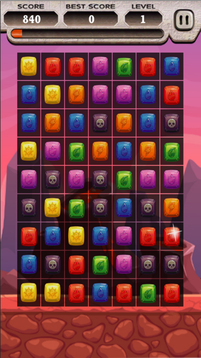 Screenshot #2 pour Lord Of Element Puzzle Star Saga : 2d Match 3 Mania Hd Free Game