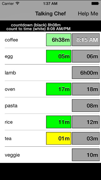 Talking Chef Timers TalkTime