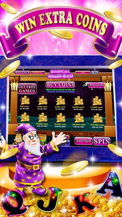 Wizard of Slots Machine - Wonderful and Magical Casino Bonus Game screenshot-2