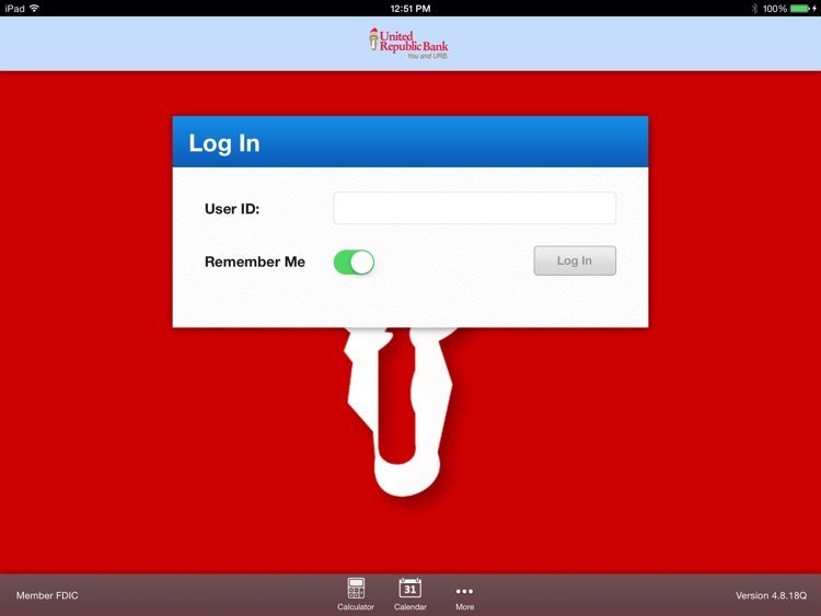 URB Mobile Banking for iPad