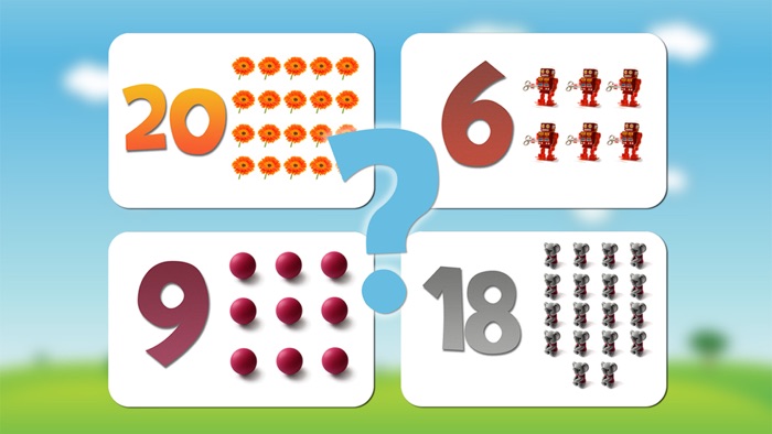 Numbers game 1 to 20 flashcards