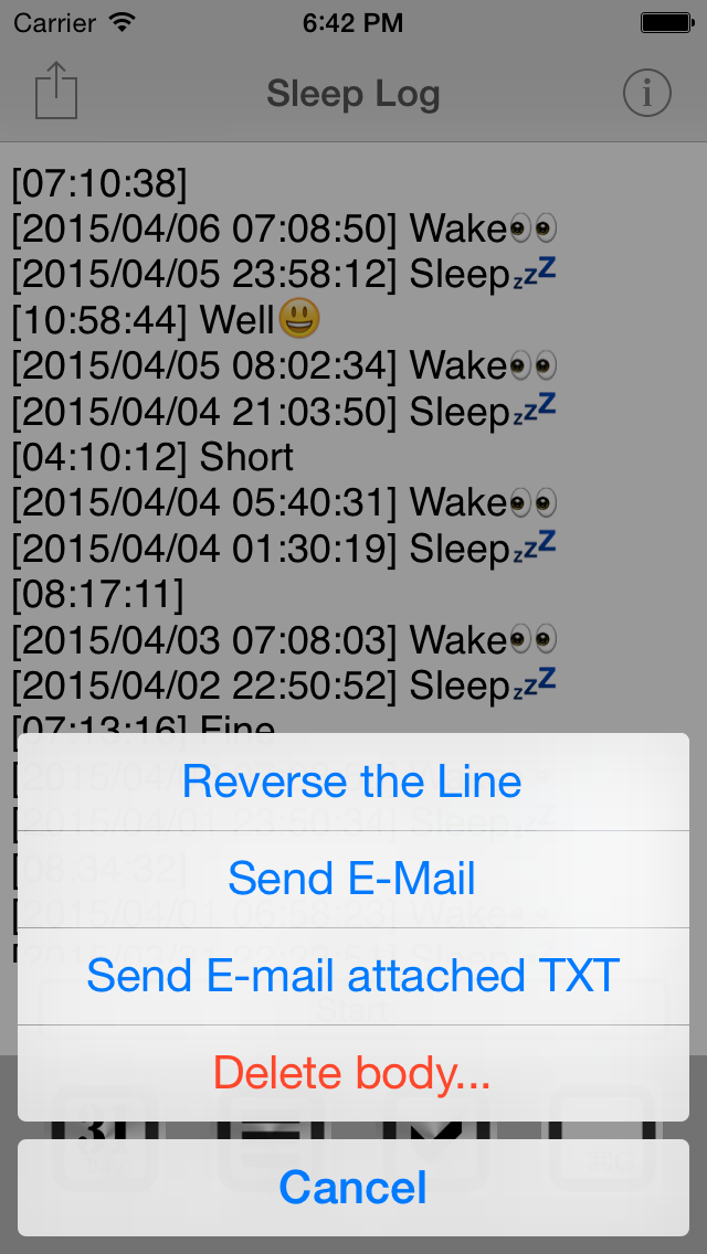 Sleep Log Free screenshot 5