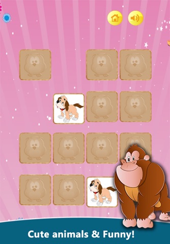 Animal memory match : preschool and kindergarten learning games screenshot 3