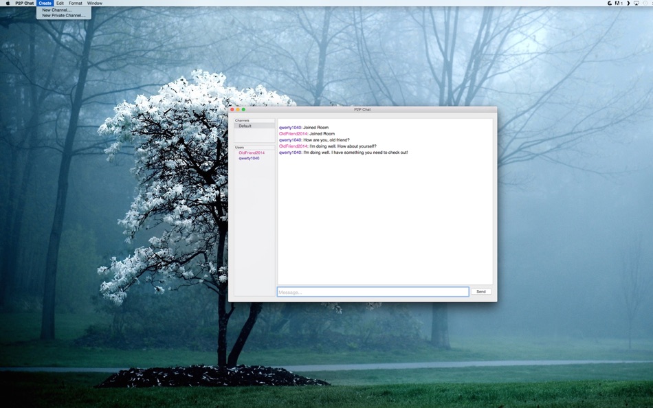 P2P Chat - Secure communication over Ad-Hoc, WLAN, or LAN networks (macOS) 由: Cory Finger
