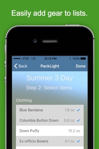 PackLight for Backpacking screenshot 4