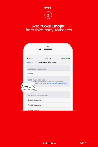 Coca-Cola Emoji Keyboard screenshot 3