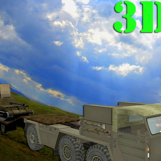 Transporter Truck 3D Army Tank - Drive the trailer in the newest Heavy Duty 3D Animated Cargo Truck driving simulation game Icon