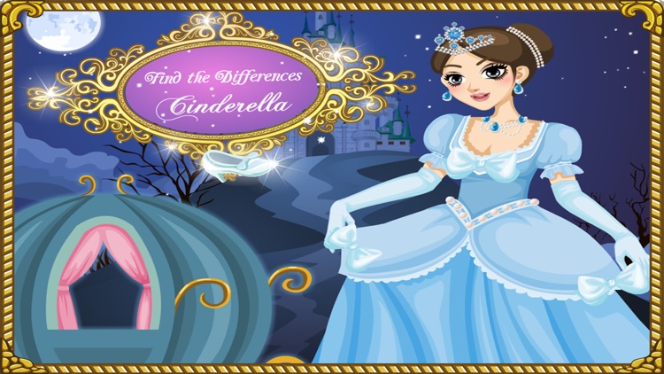 Cinderella Find the Differences Fairy tale puzzle game for kids who