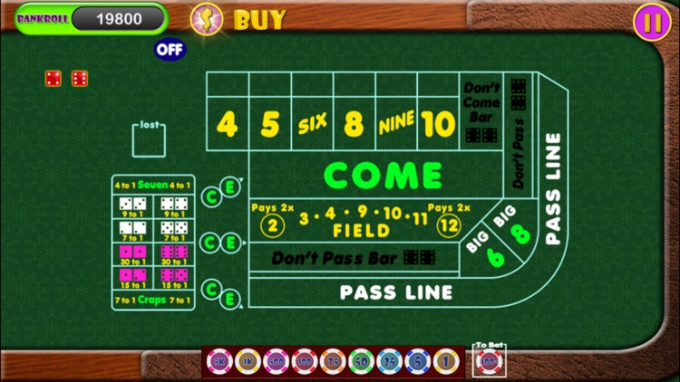 "A+" Party Craps Best Las Vegas Style Casino Table Roll the Dice Master Shooter Free Betting 3d Game Pro