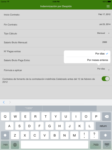 Screenshot #5 pour Cálculo de indemnización por despido