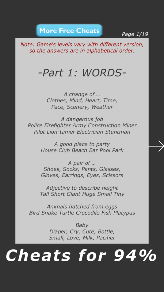 Cheats for 94% - 1.0 - (iOS)