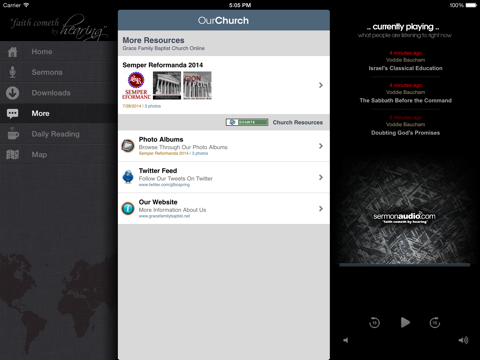 Grace Family Baptist Church iPad screenshot 4 - Reference app