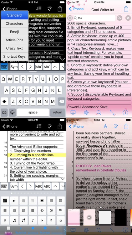 Cool Writer - Awesome writing & note taking app with Dropbox & iCloud sync.
