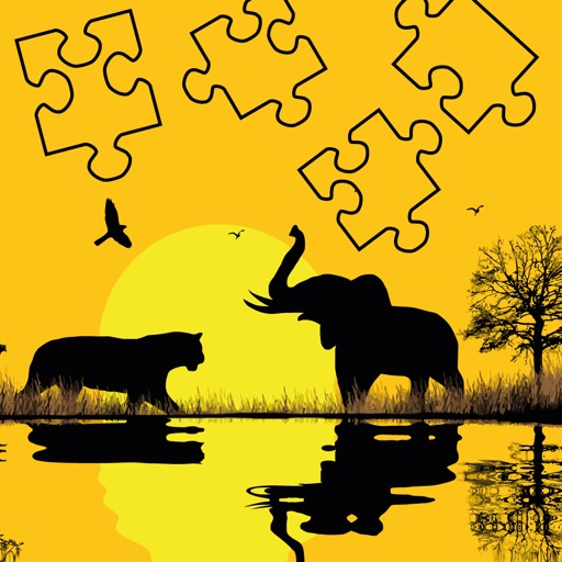 African Animals: Puzzles with all African Animals