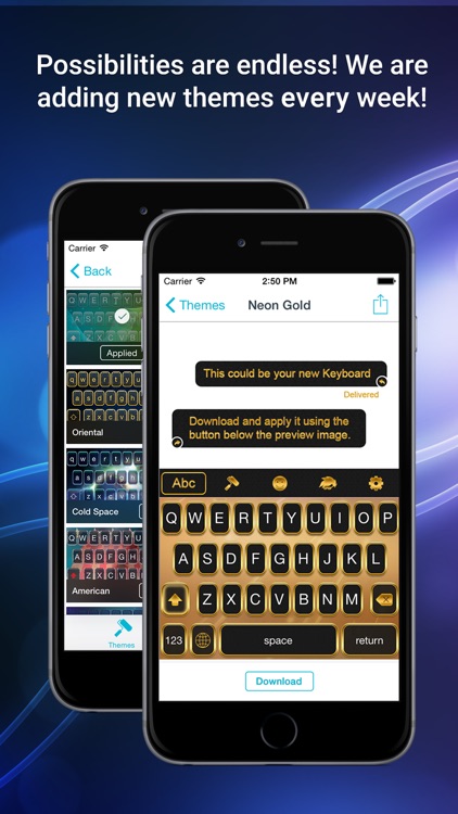 Color Vibes Keyboard - experience typing with the best custom themes extension, top stickers and emoji