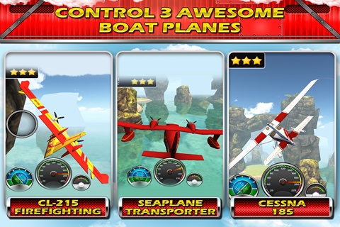 Sea plane Exotic Island Real Fly & Park Airplane Racing Game screenshot 2