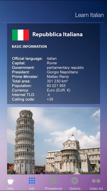 Learn ITALIAN Fast and Easy - Learn to Speak Italian Language Audio Phrasebook and Dictionary App for Beginners