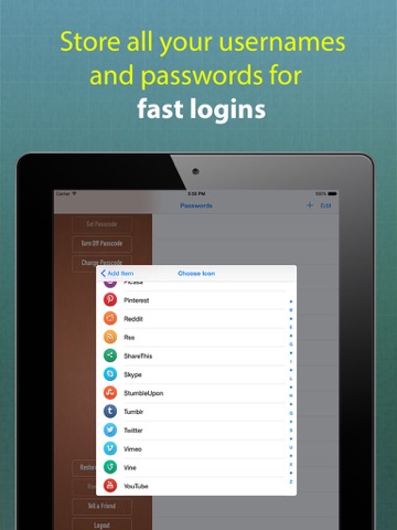 Screenshot #4 pour Password Manager - Un Vault secret pour votre portefeuille numérique avec empreintes digitales et Passcode